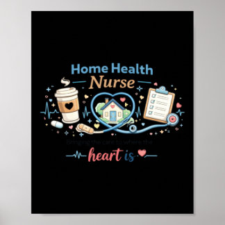 Poster Chemise d'infirmière de soins à domicile Apporter 