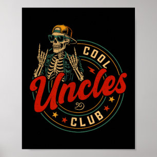 Poster Chemise du club des oncles cool Tonton squelette d
