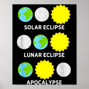Poster Chemise Éclipse Solaire Éclipse Lunaire Apocalypse