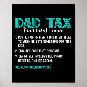 Poster Chemise fiscale Funny Papa Définition de l'impôt F