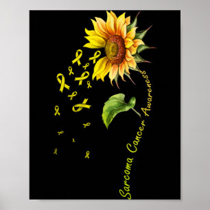 Poster Chemise fleur de tournesol de sensibilisation au c