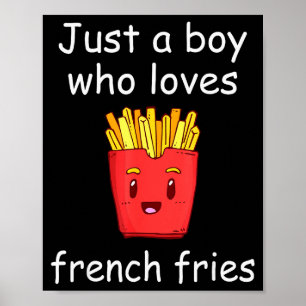 Poster Chemise Frites Drôle Amateur de Frites Françaises