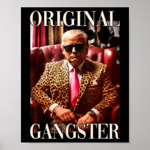 Poster Chemise Gangster originale Maga Donald Trump 20