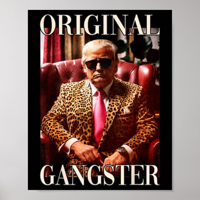 Poster Chemise Gangster originale Maga Donald Trump 20 (Devant)