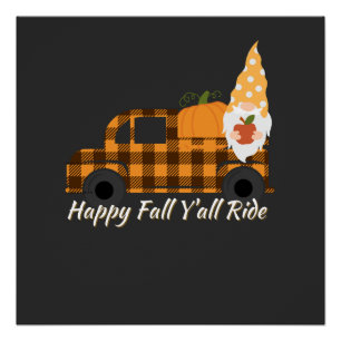 Poster Chemise Gnome Fall   Happy Fall Y'All Gnomes   Gno
