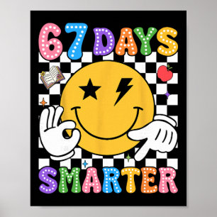 Poster Chemise Groovy 67e jour d'école 67 jours plus inte