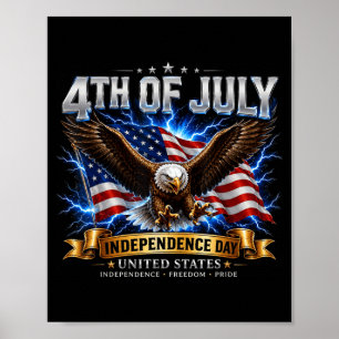Poster Chemise homme 4 juillet Homme Liberté Patriotique