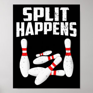 Poster Chemise Lover Bowling Split Arrive Hommes Femmes E