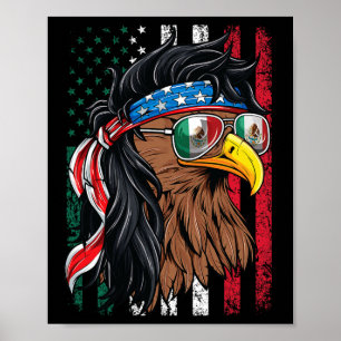 Poster Chemise Mexicaine Américaine Mexique Drapeau Améri