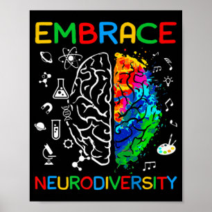 Poster Chemise Neurodiversity Embrasser la Sensibilisatio