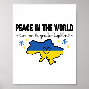 Poster Chemise Paix Dans Le Monde Je Suis Avec L'Ukraine 