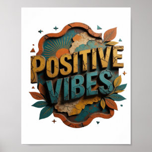Poster Chemise personnalisée Crisp Orange POSITIVE VIBES
