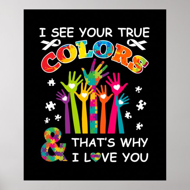 Poster Chemise sensibilisation sur l'autisme Je Vois Vos  (Devant)