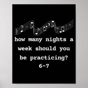 Poster Chemise Six Sept, Professeur de Musique 6 7 Numéro