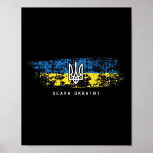 Poster Chemise Slava Ukraini Drapeau ukrainien Ukraine Tr