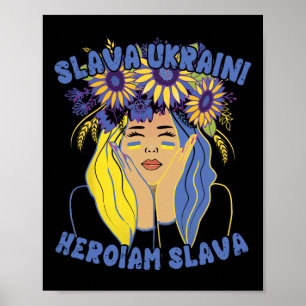 Poster Chemise Slava Ukraini Ukrainienne Ukraine Tourneso