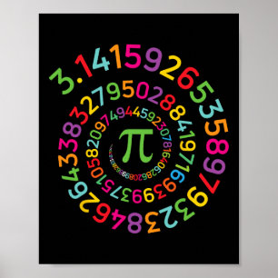 Poster Chemise Spirale Jour Pi 3.14159 Femmes Enfants Hom