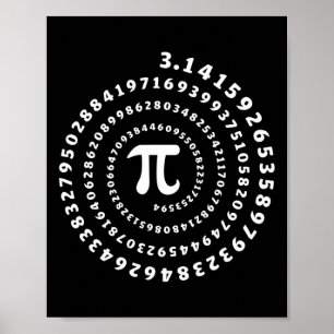 Poster Chemise Spirale Pi Jour Math Lover