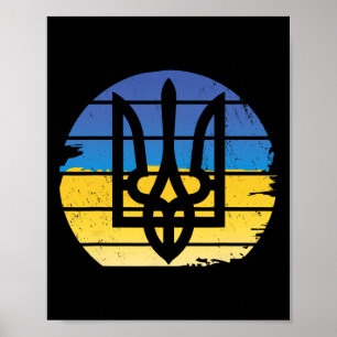 Poster Chemise Trident Drapeau Ukrainien Pro Ukraine Mili