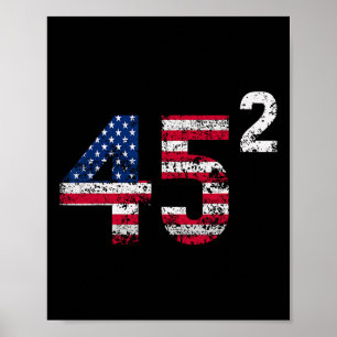 Poster Chemise Trump 45 47 Femme Trump 45 au carré 2025 É