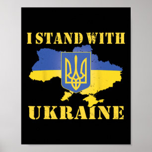 Poster Chemise Ukraine Drapeau Ukrainien Carte Je Suis Av