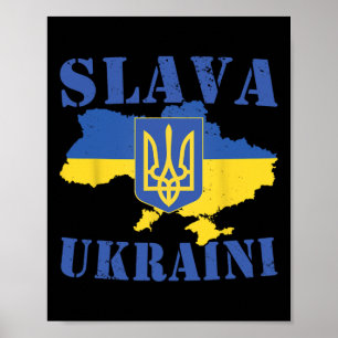 Poster Chemise Ukraine Slava Ukraini Drapeau Ukrainien Tr
