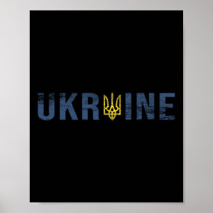 Poster Chemise Ukraine Tryzub Trident Zelensky Emblème Mi