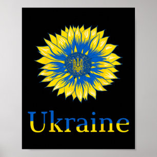 Poster Chemise ukrainienne Ukrainiens mignons Tournesol R