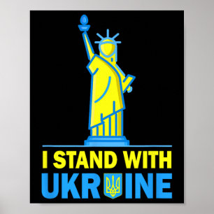 Poster Chemise Usa Liberté Ukraine Je suis avec l'Ukraine