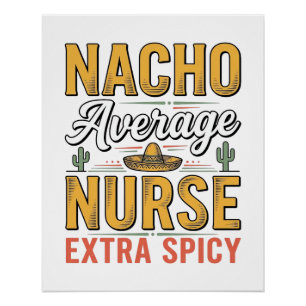 Poster Chemise Vintage Nacho Infirmière Moyenne Extra Épi