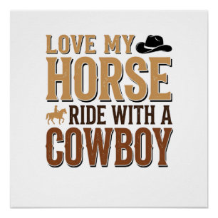 Poster Chemise Vintage Western Cheval et Citation Cowboy