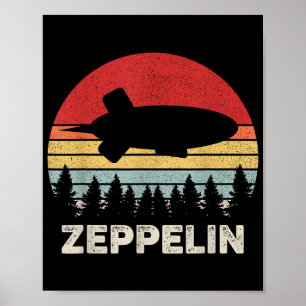 Poster Chemise Zeppelin Rétro Vintage Dirigeable Aéronef