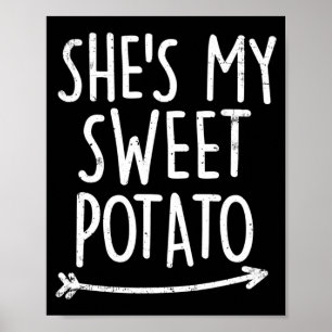 Poster Chemises à patate douce Yam pour hommes et femmes 