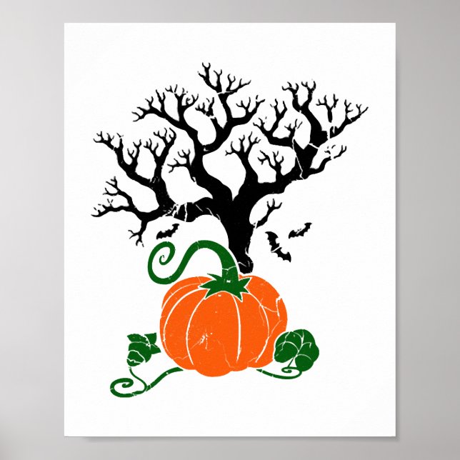 Poster Chemises d'automne de l'arbre d'Halloween Sweatshi (Devant)