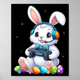 Poster Chemises de Pâques joyeuses Lapin Œuf Drôles Garço