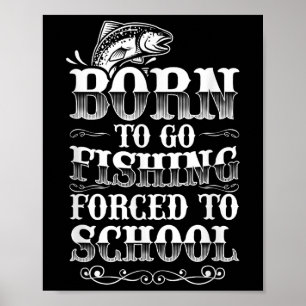 Poster Chemises de pêche garçons drôles graphiques pêche