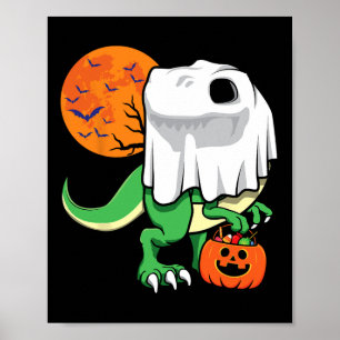 Poster Chemises Halloween Pour Garçons Hommes Dinosaure T