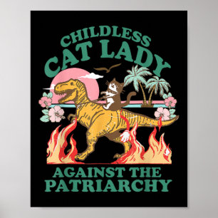 Poster Chemises Lady Chat Enfant Mignonnes Rétro Contre L