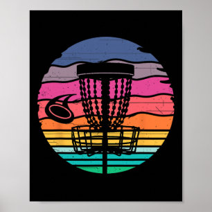 Poster Chemises rétro vintage de golf à disque Vêtements