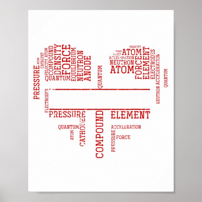 Poster Chemist Valentines Day Gift Science Chemistry  (Devant)