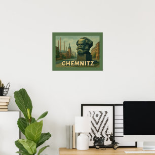 Poster Chemnitz Allemagne Art de Ville