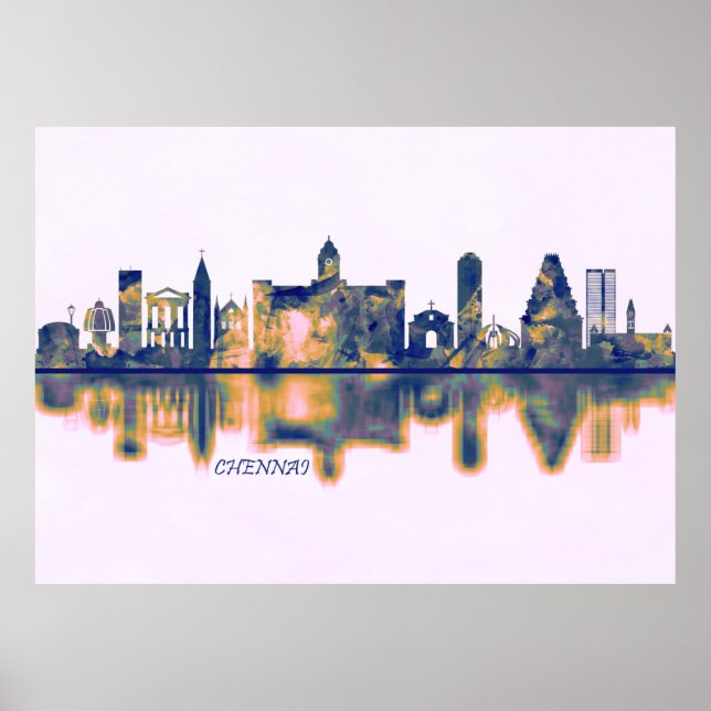 Poster Chennai Skyline (Devant)