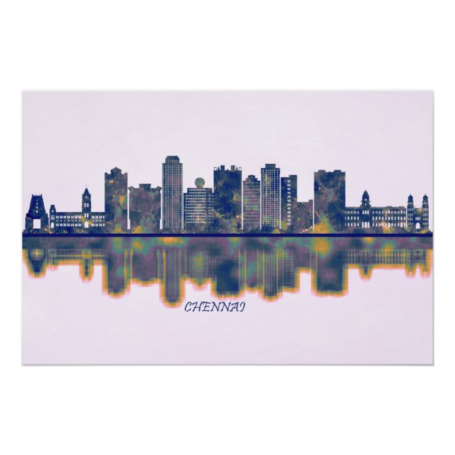 Poster Chennai Skyline (Devant)