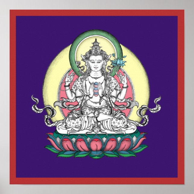 POSTER Chenrezig / Avalokiteshvara - à partir de $ (Devant)