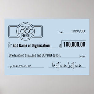 Poster Chèque Géant Vierge pour les Tirages au Sort, Réco