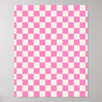 Chèque rose, Motif en damier, À damiers
