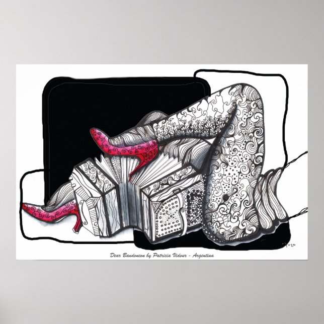 Poster Cher Bandoneon Tango (Devant)