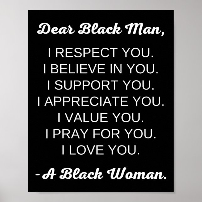 Poster Cher Black Man Black Love Black Relations (Devant)