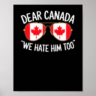 Poster Cher Canada Nous le détestons aussi Trump Manifest