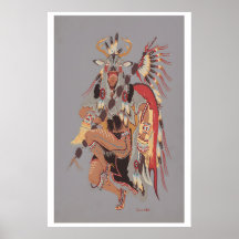 Cher danseur illustration vintage d'Indien d'Améri